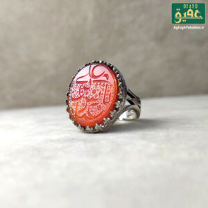 انگشتر عقیق حکاکی دست یا عباس ابن علی